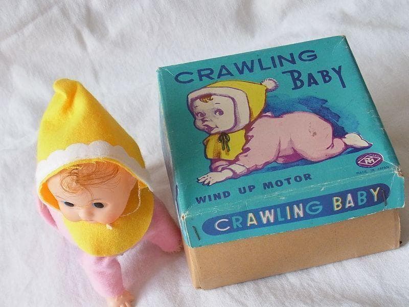 ハイハイベビー ゼンマイ 1950年代 増田屋　日本製【箱付き】昭和レトロ