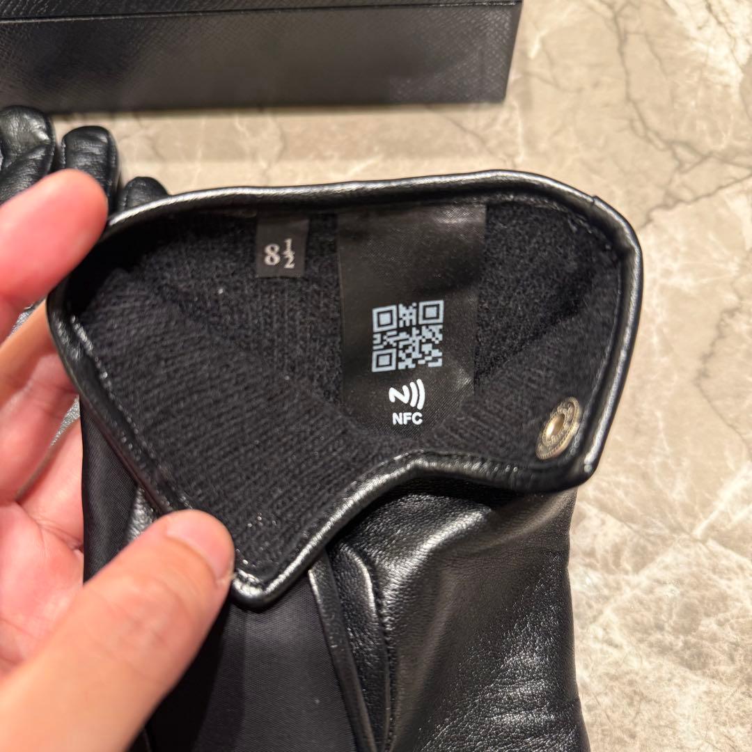 【新品・未使用】PRADA プラダ リナイロン×レザー 手袋 グローブ 8.5