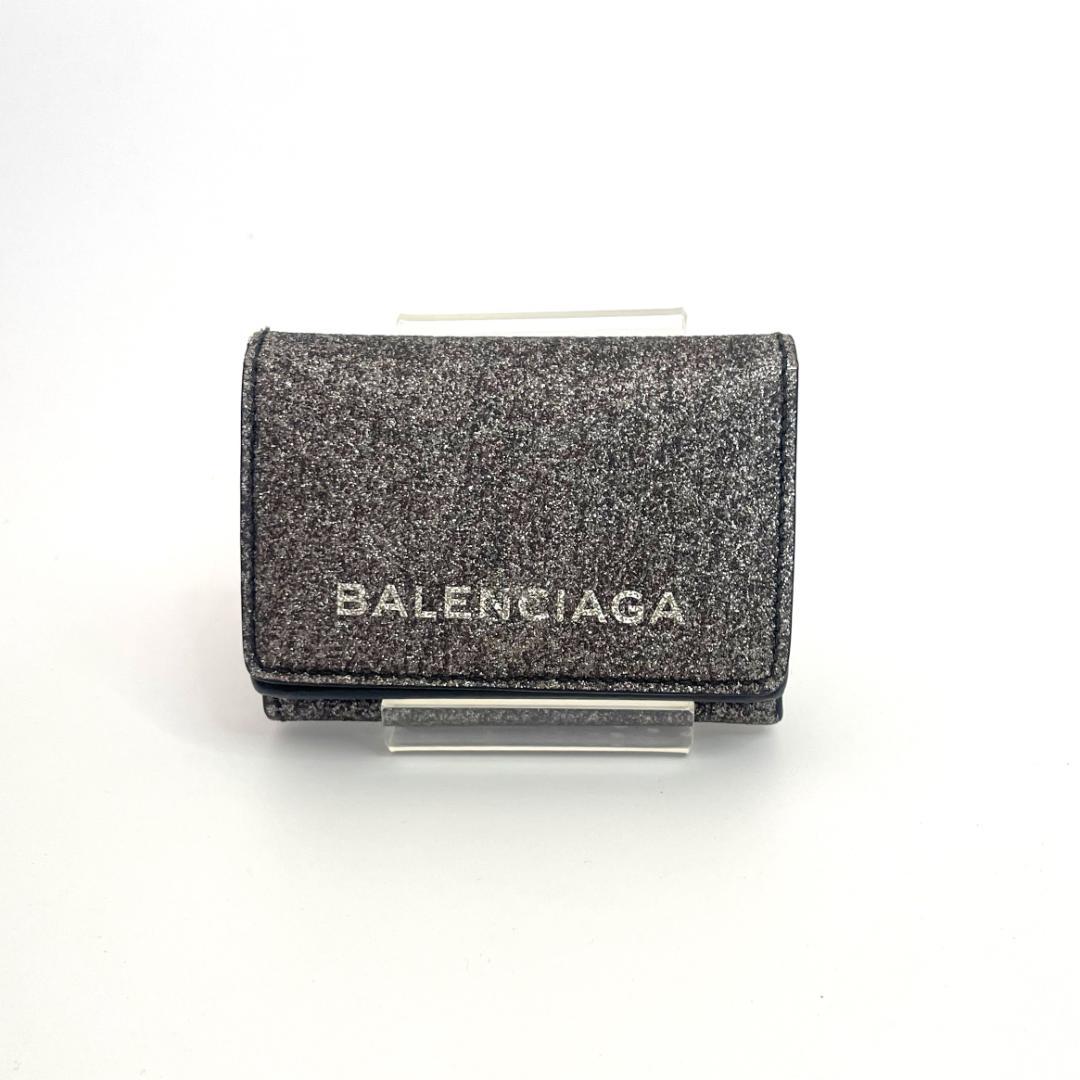 【新春特別価格】BALENCIAGA バレンシアガ 三つ折り財布 シルバー