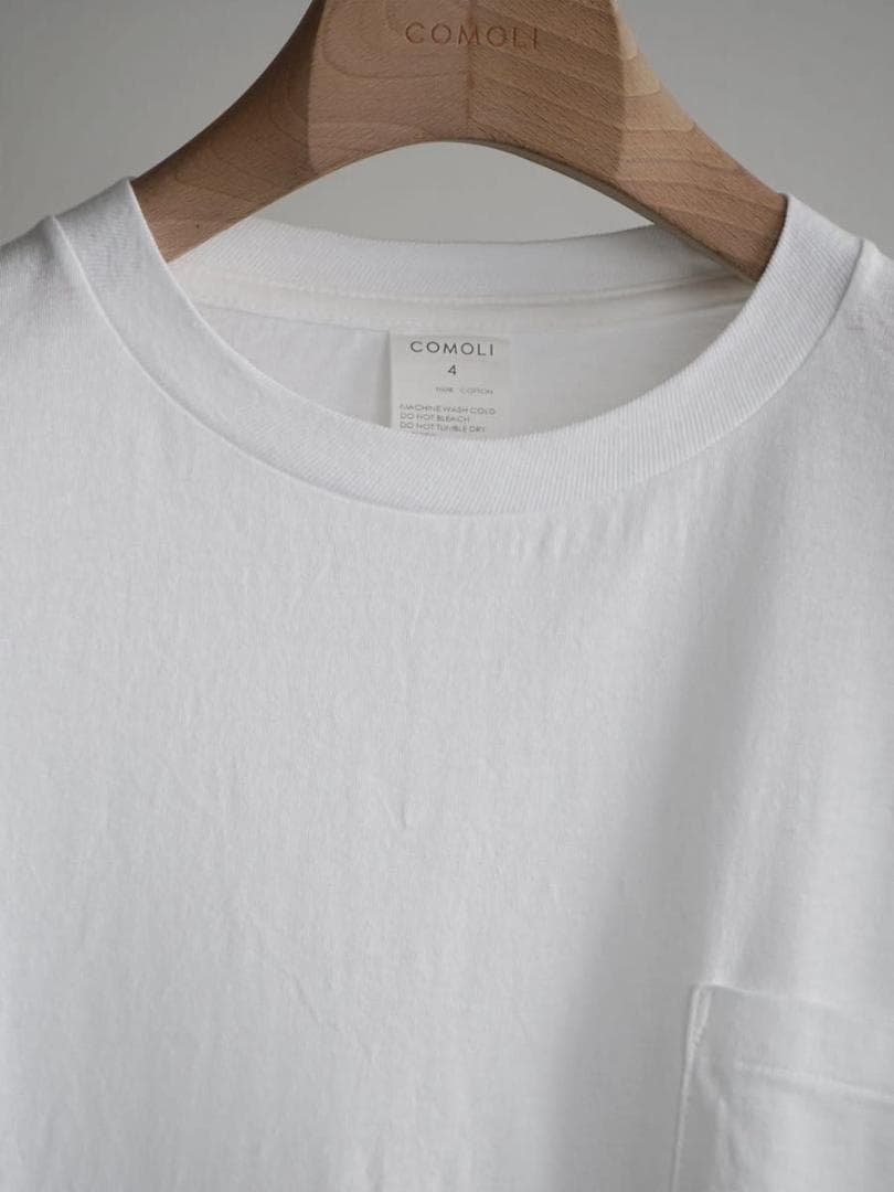 25SS COMOLI サープラス Tシャツ ホワイト 4 半袖