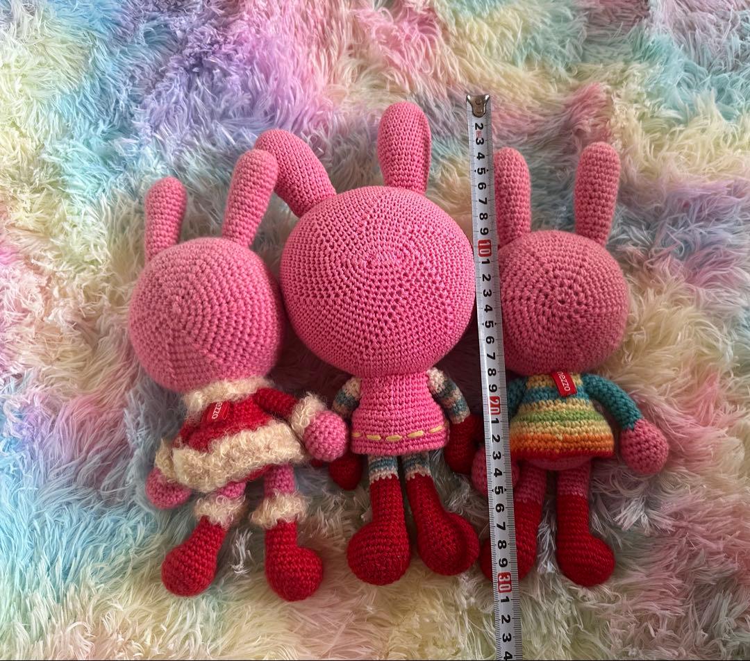 メゾピアノmezzo ベリエ　ぬいぐるみ ウサギキャラクター 3体セット