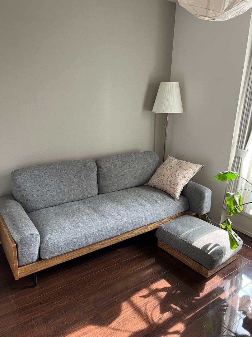 unico トレル カバーリングオットマン グレー 美品／送料込み