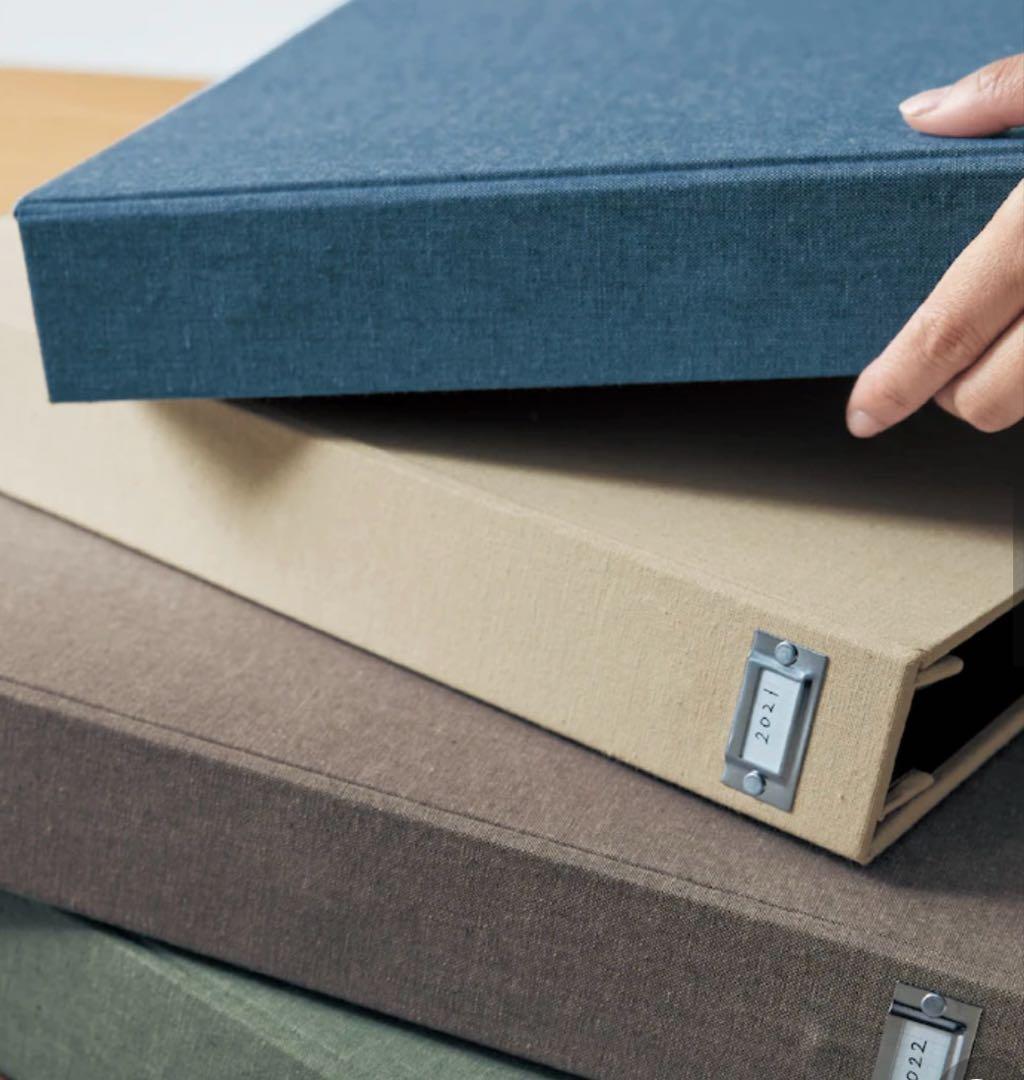 新品　ベルメゾン　生地張り表紙の400枚収納写真アルバム 【縦収納】　3冊セット