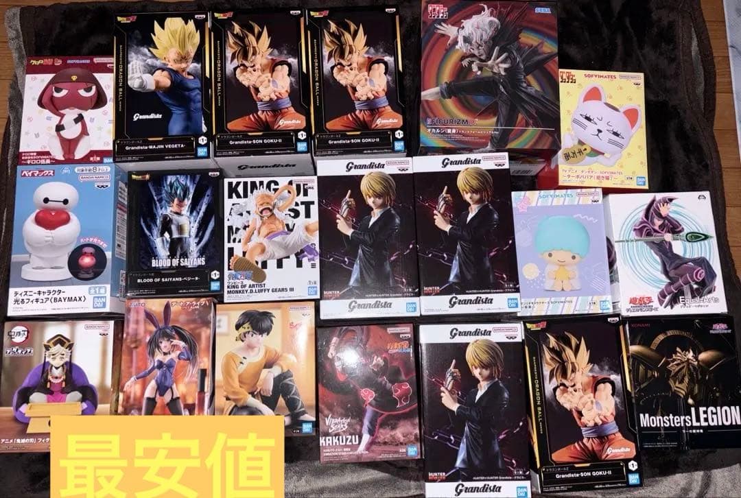 フィギュアまとめ売り14点ドラゴンボール、ワンピース、HUNTER×HUNTER