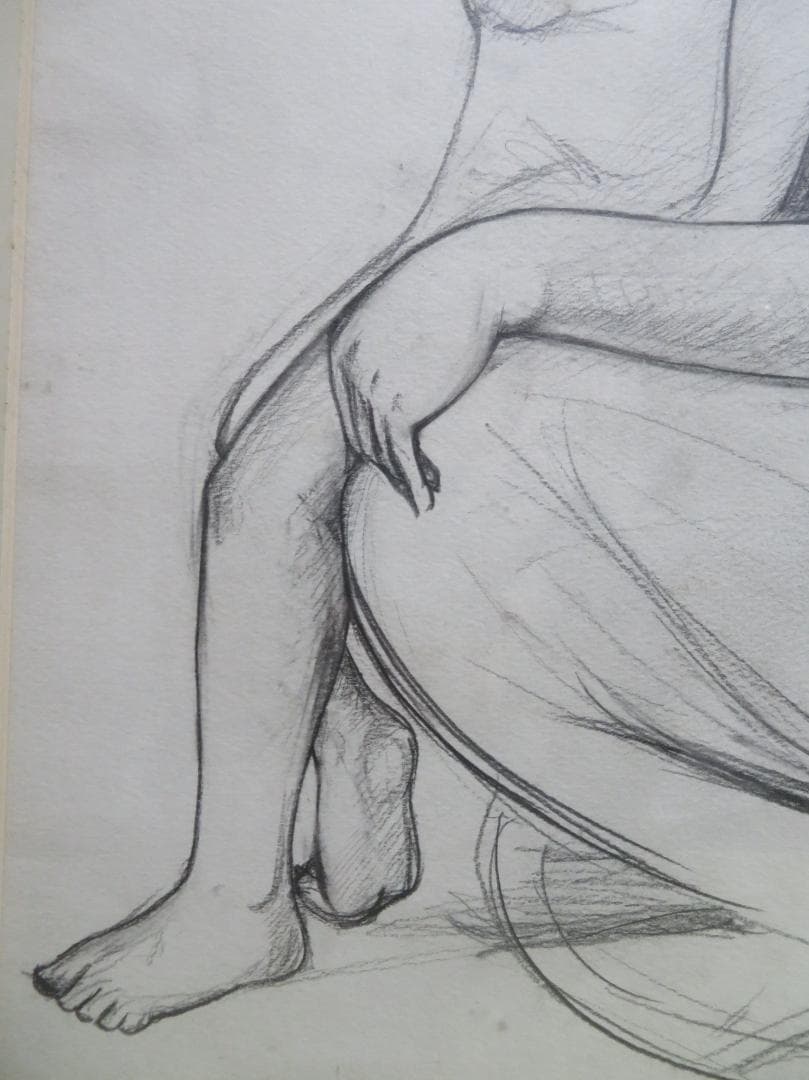 ◆かわいかずひこ 「母子像」　ドローイング　直筆◆