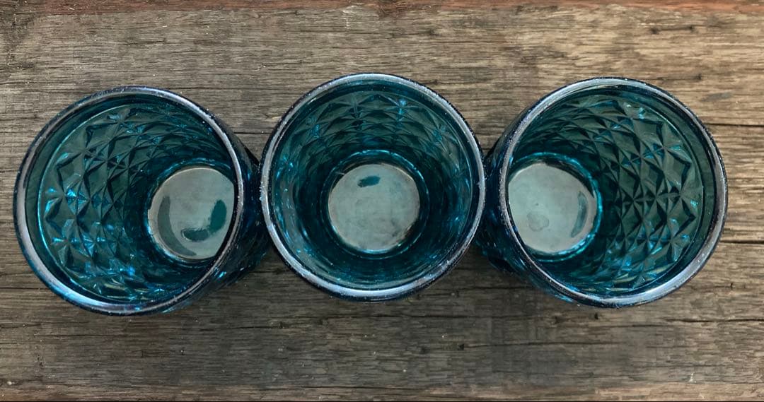 アンティーク ビンテージ 切子 カットガラス グラス 3個セット