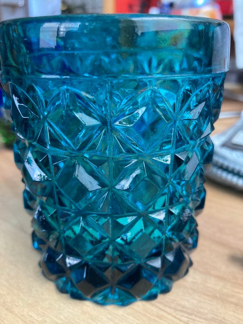 アンティーク ビンテージ 切子 カットガラス グラス 3個セット