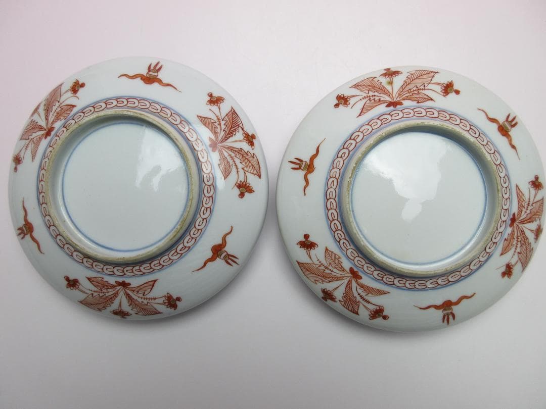 大聖寺伊万里 金彩 色絵 小皿 10客 古伊万里 時代 70707