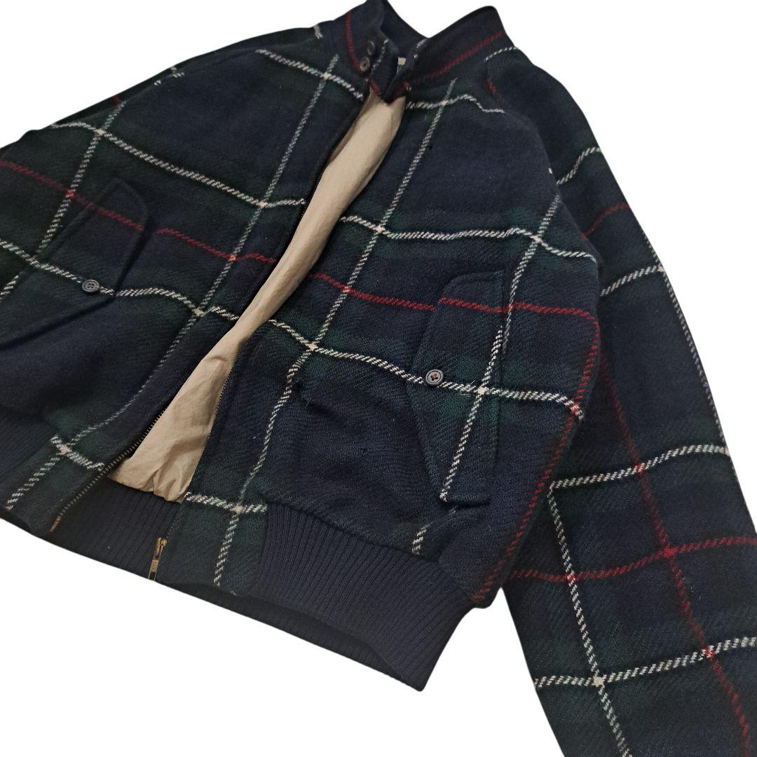 訳あり特価 ポロラルフローレン タータンチェック ウール ハリントンジャケット