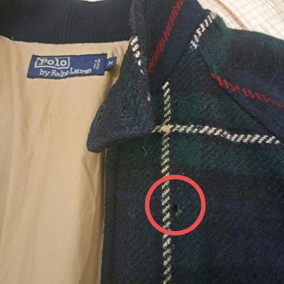 訳あり特価 ポロラルフローレン タータンチェック ウール ハリントンジャケット