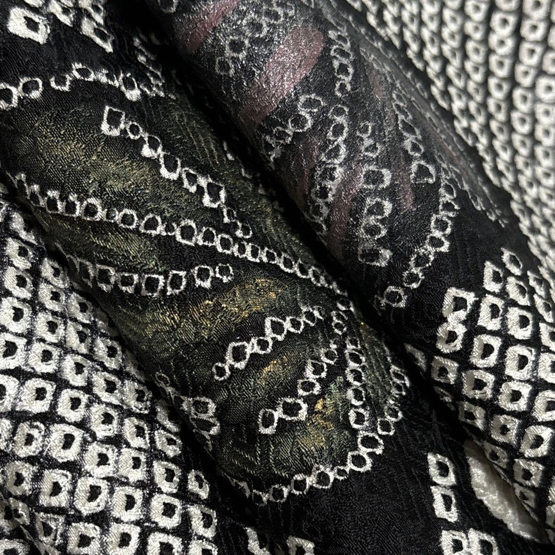 A159愛華 訪問着　総絞り　辻ヶ花　正絹　フォーマル　美品身丈166cm