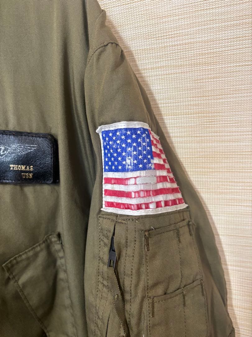 US ARMY フライトジャケット M-R ヴィンテージ ヘリクルー