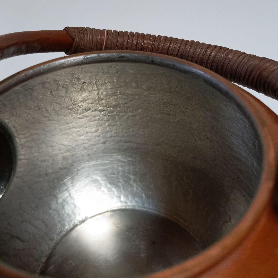 島倉堂　銅製　鎚起銅器　湯沸　茶器　急須　煮色