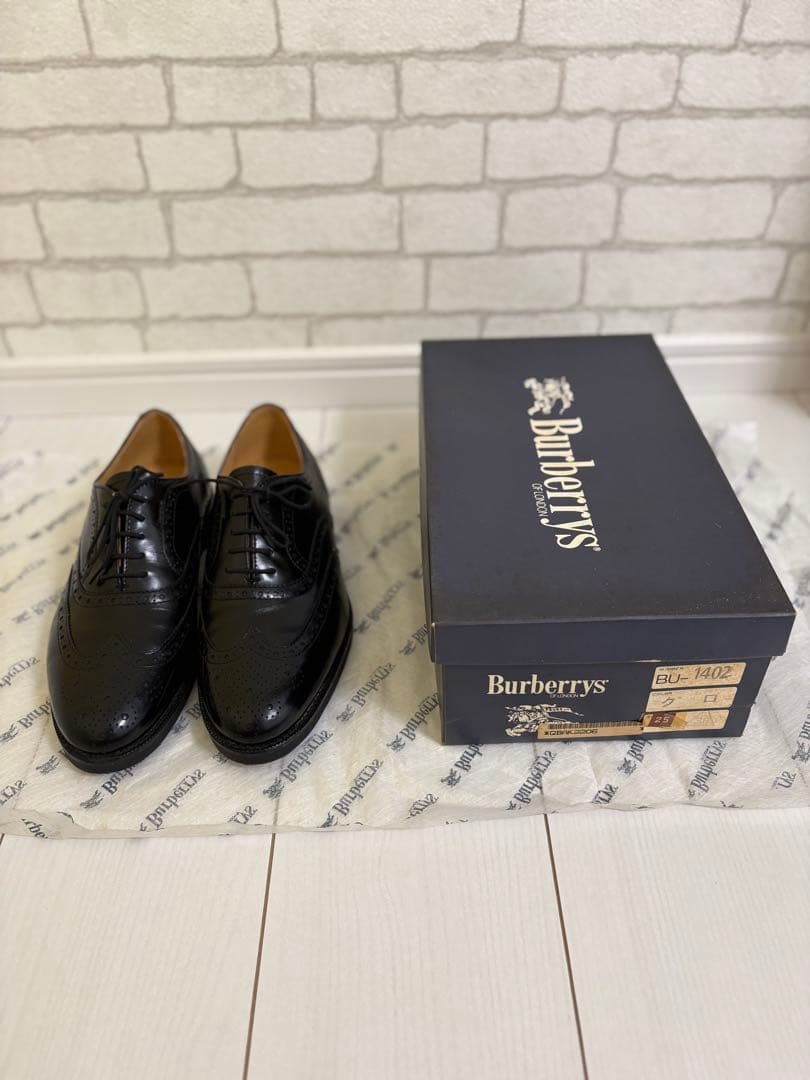 Burberry バーバリー　ブラック ビジネス　革靴　ヴィンテージ　箱付き