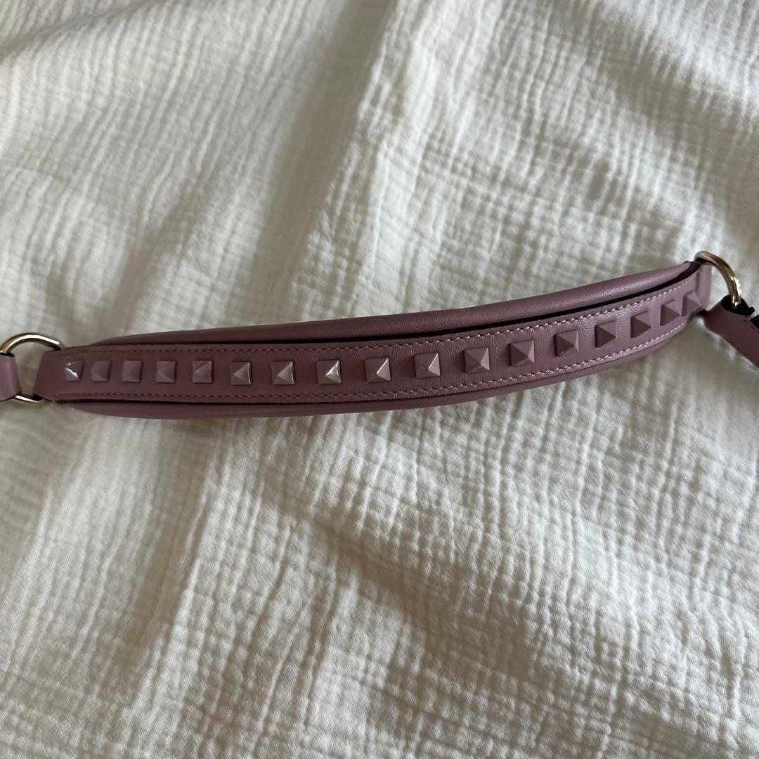 超美品 ヴァレンティノ ロックスタッズキャンディ ピンク