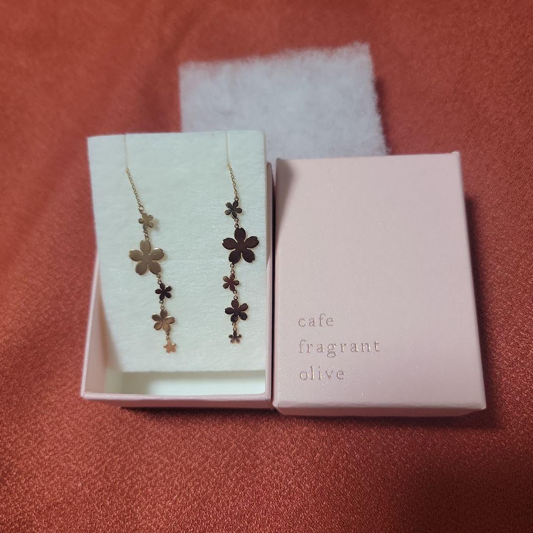 限定価格　即日発送　18金　18K ピンクゴールド　アメリカンピアス　さくら