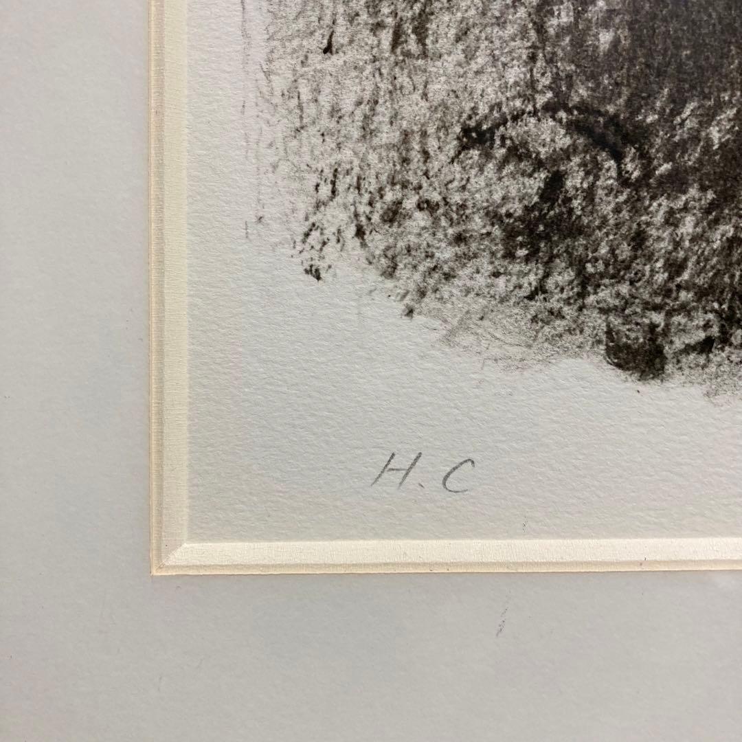 【真作保証】三岸節子「赤い花」リトグラフ 直筆サイン 画廊シール有り 版画 絵画