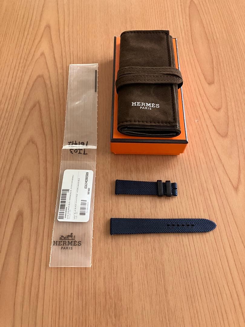 【専用】HERMES レザーベルト ネイビー