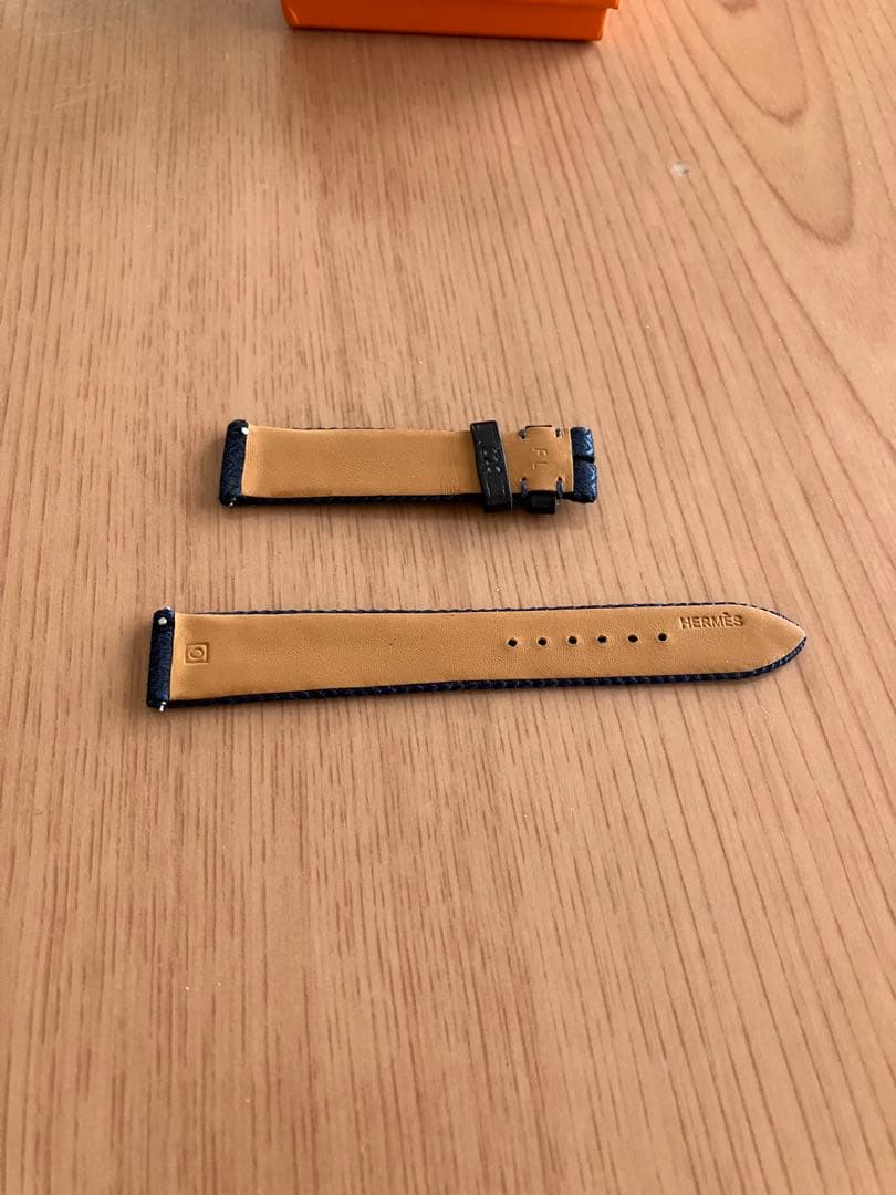 【専用】HERMES レザーベルト ネイビー