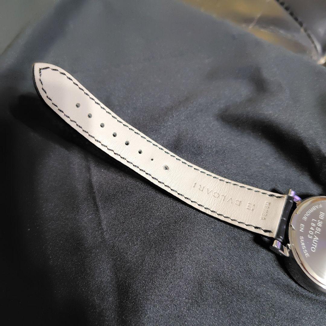 【新品未使用】BVLGARI時計 BB38BSLDブルガリブルガリ（黒文字盤）