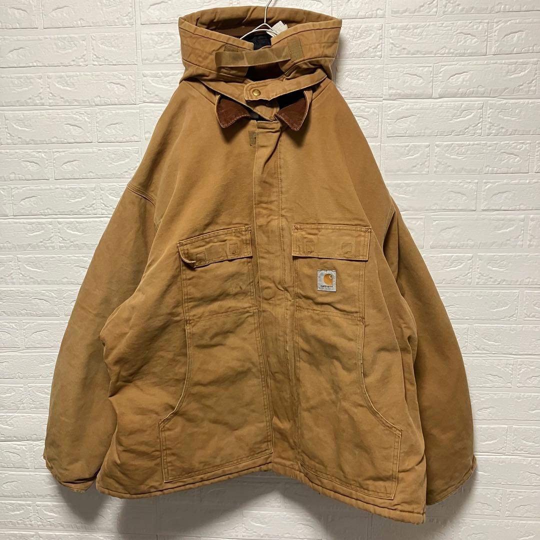 ●H13【US輸入】カーハート トラディショナルコート ブラウン系【2XL相当】