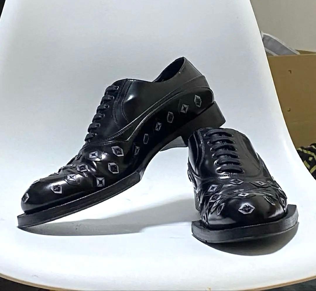 最終価額PRADA プラダ12aw 幾何学ドレスシューズ　サイズ9美品