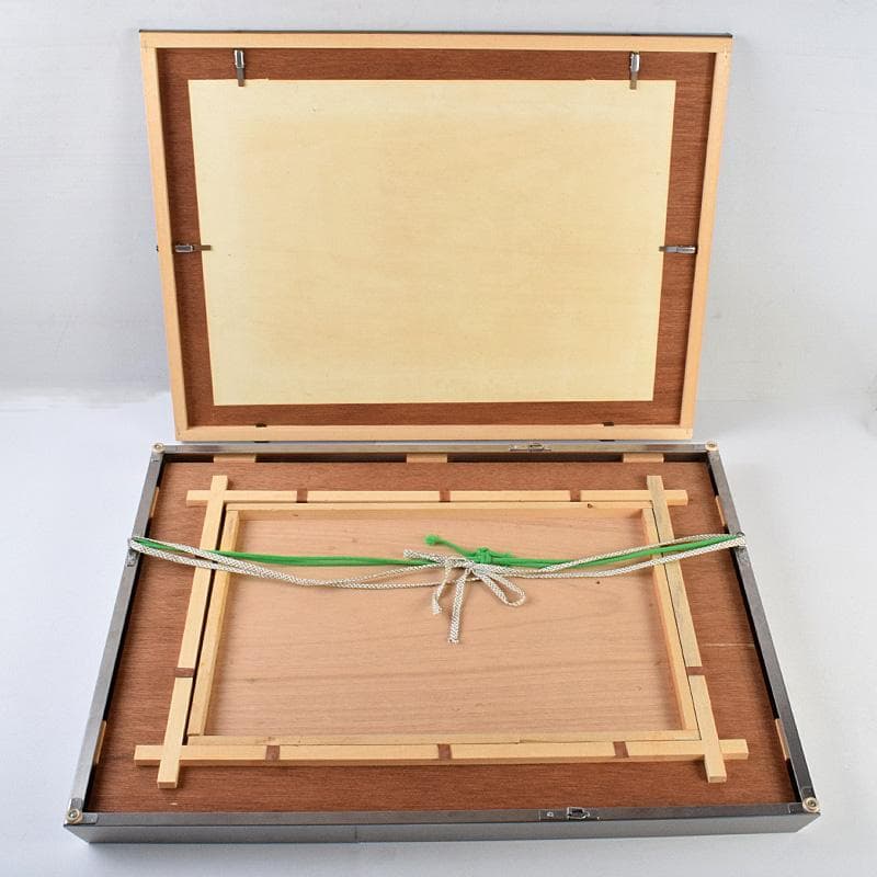 日本画家　篁牛人　水墨画　金魚　額装　M　R9236B