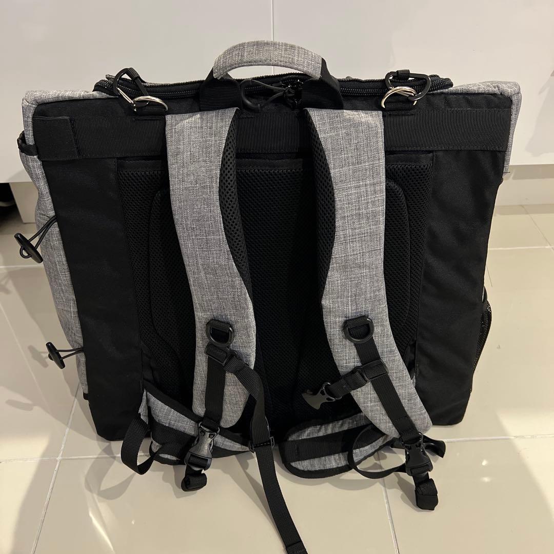 【正規品】AirBuggy 3WAY ペットキャリーバッグ（ワイドサイズ）グレー