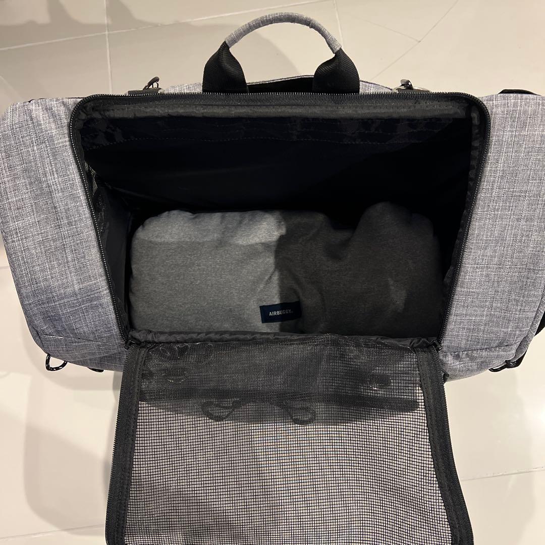 【正規品】AirBuggy 3WAY ペットキャリーバッグ（ワイドサイズ）グレー