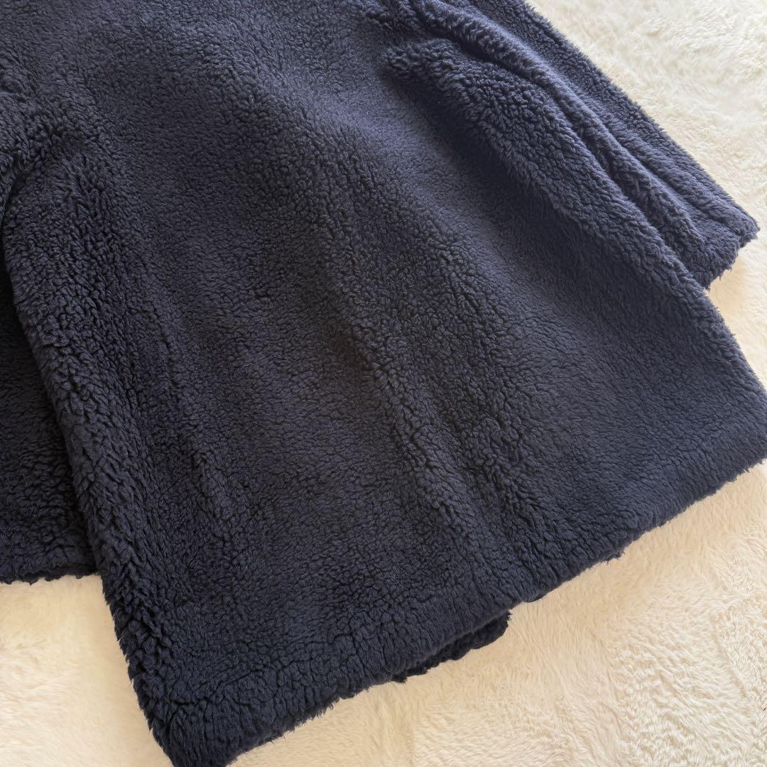 セオリーリュクス テディベア コート ボアコート ネイビー