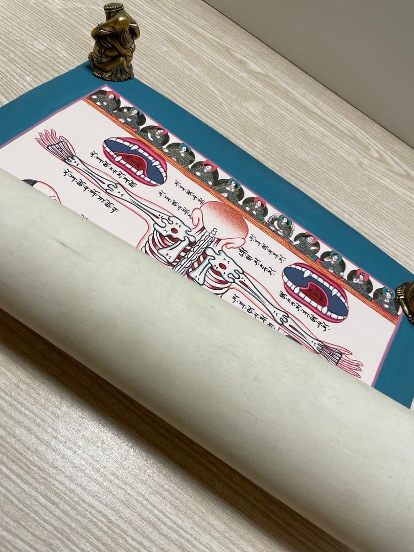 《 チベット密教　1点物 》 手描き　曼荼羅　メディシンタンカ　仏教　密教