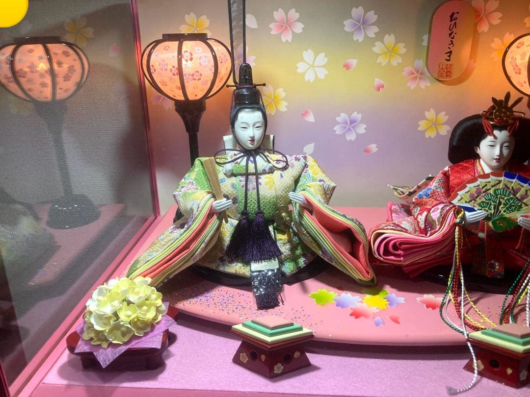 雛人形　ひな人形　親王ケース飾り　ガラスケース入り