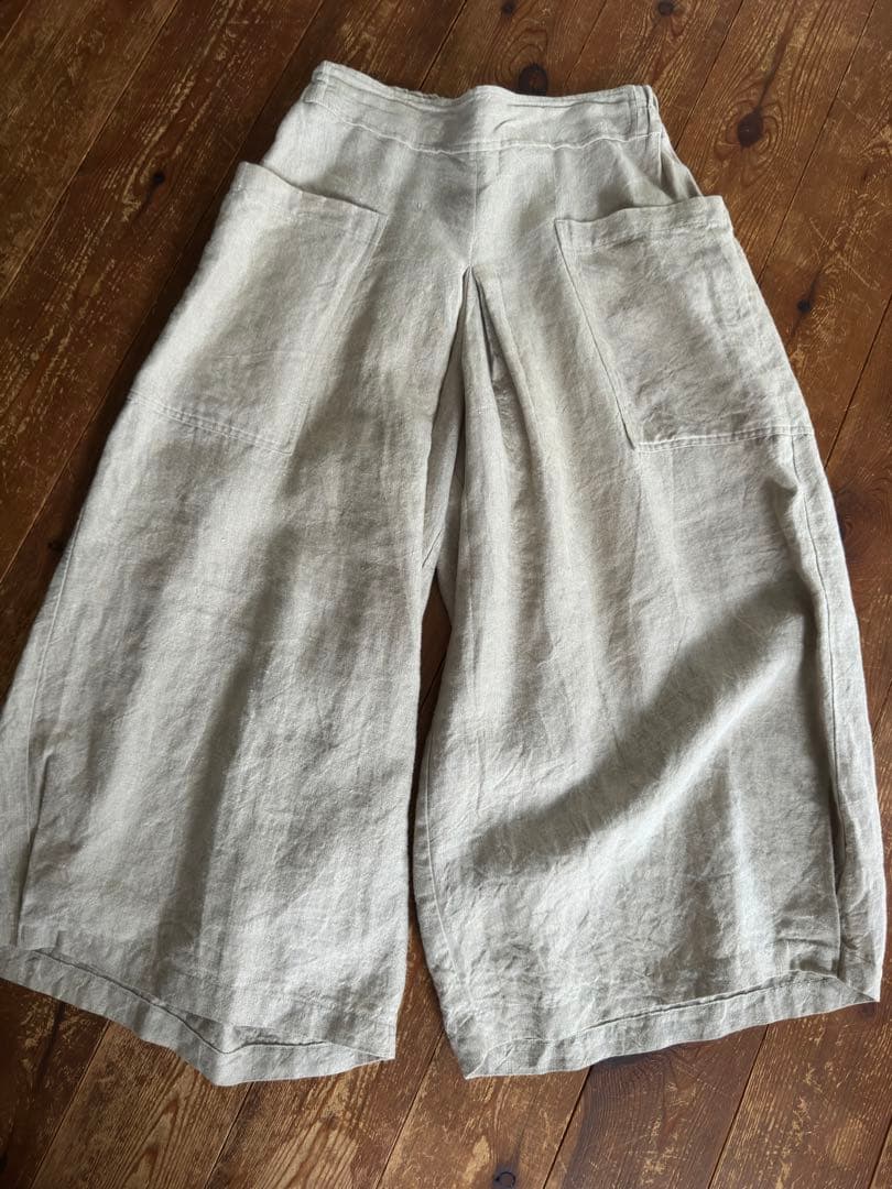 megu様用スロンスクエアリネン100%ガウチョパンツ