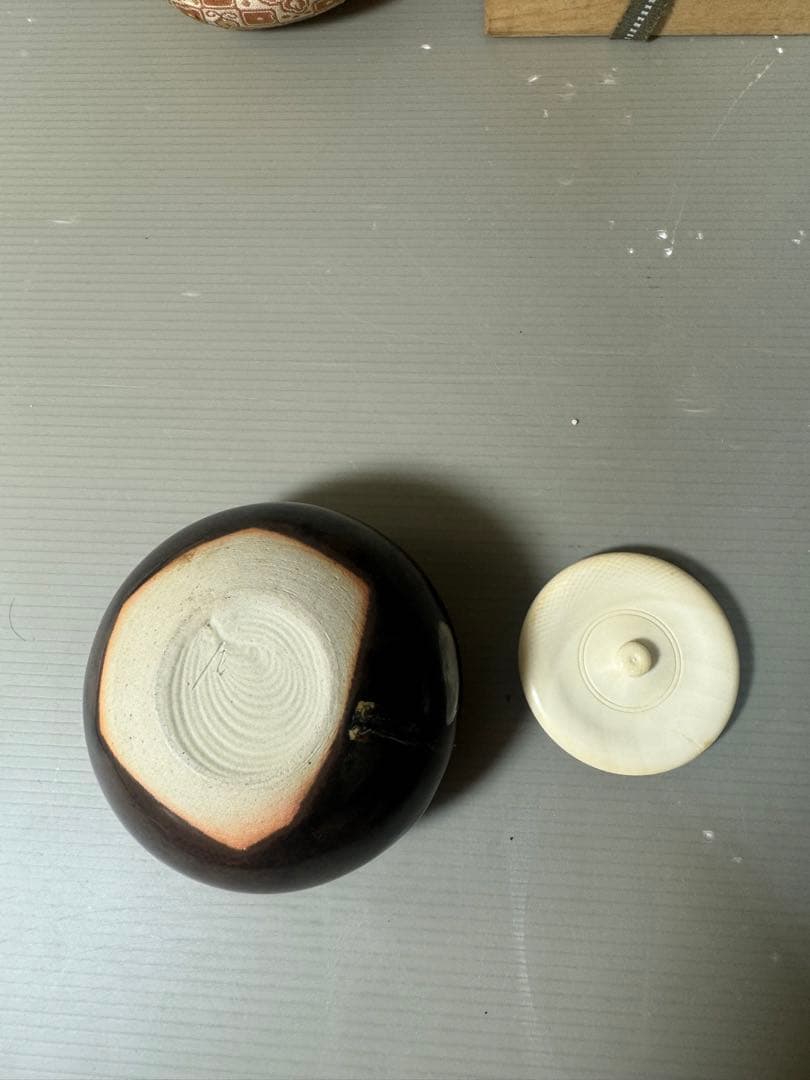 2481 桶谷定一作 大海　茶入　茶道具