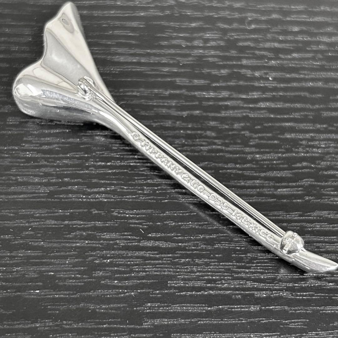 ティファニー　ブローチ　イチョウモチーフ　銀杏　ピンバッチ　シルバー925 箱