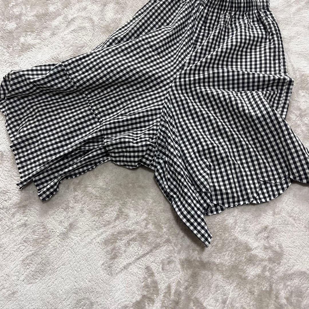 美品　コムデギャルソン　変形　ワイドパンツ　ガウチョパンツ　ギンガムチェック