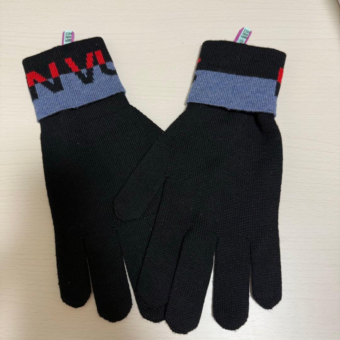 【超美品】VUITTON ヴィトン グローブ 手袋 ウール メンズ ブラック