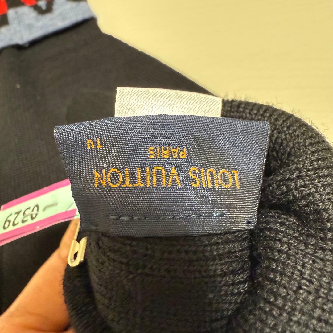 【超美品】VUITTON ヴィトン グローブ 手袋 ウール メンズ ブラック