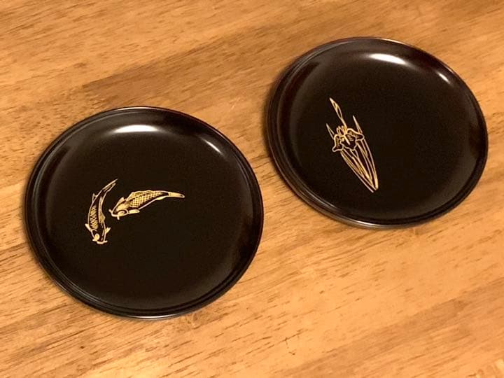 銘々皿2枚・漆器・新品（輪島塗・藤八屋）・工芸品㉕