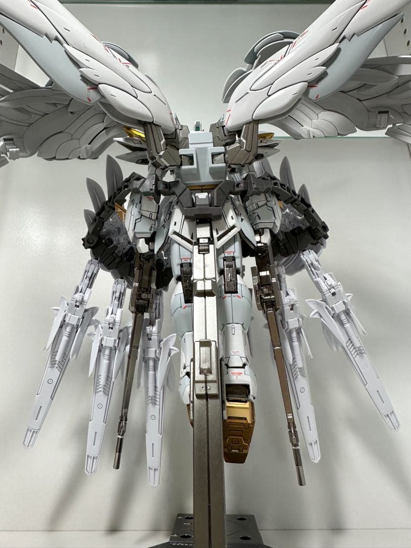 全塗装完成品+金属フレーム　MGウイングガンダムゼロEW セラフィムユニット