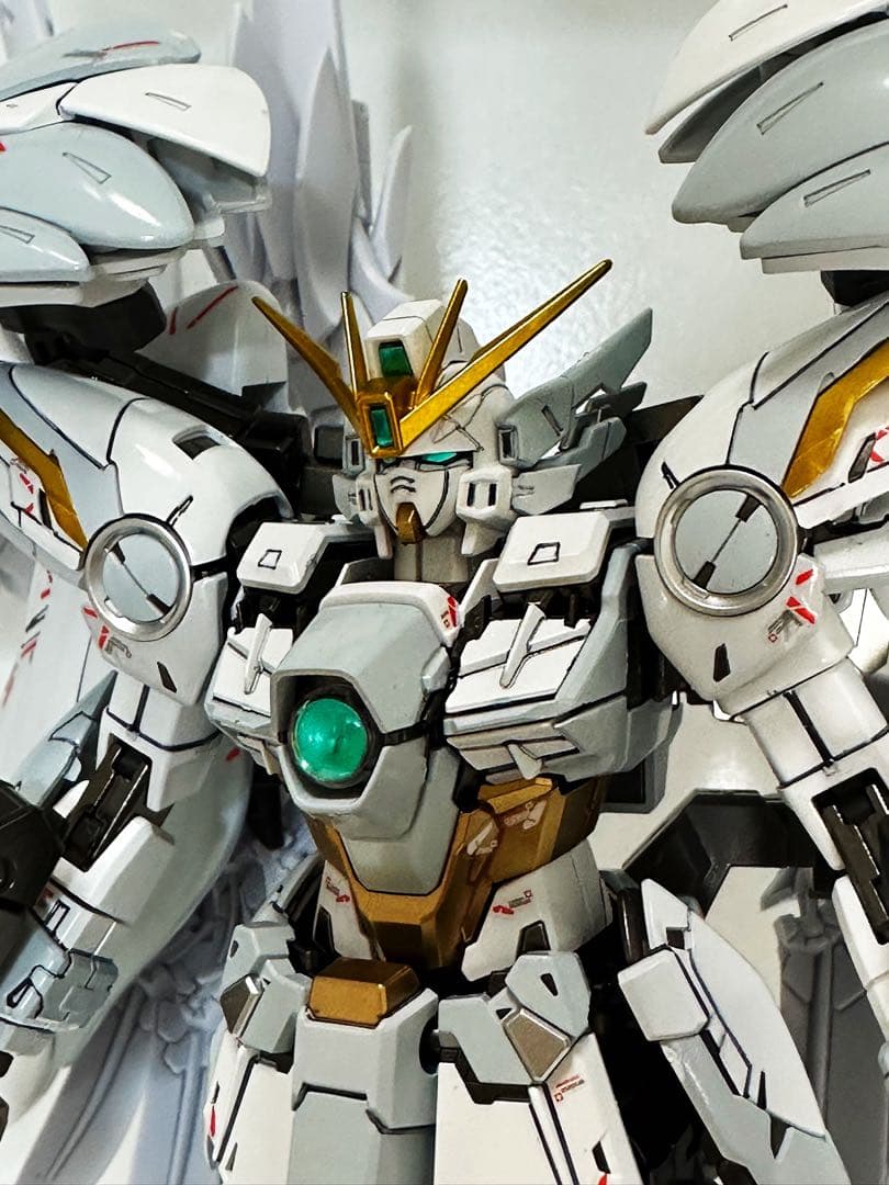 全塗装完成品+金属フレーム　MGウイングガンダムゼロEW セラフィムユニット
