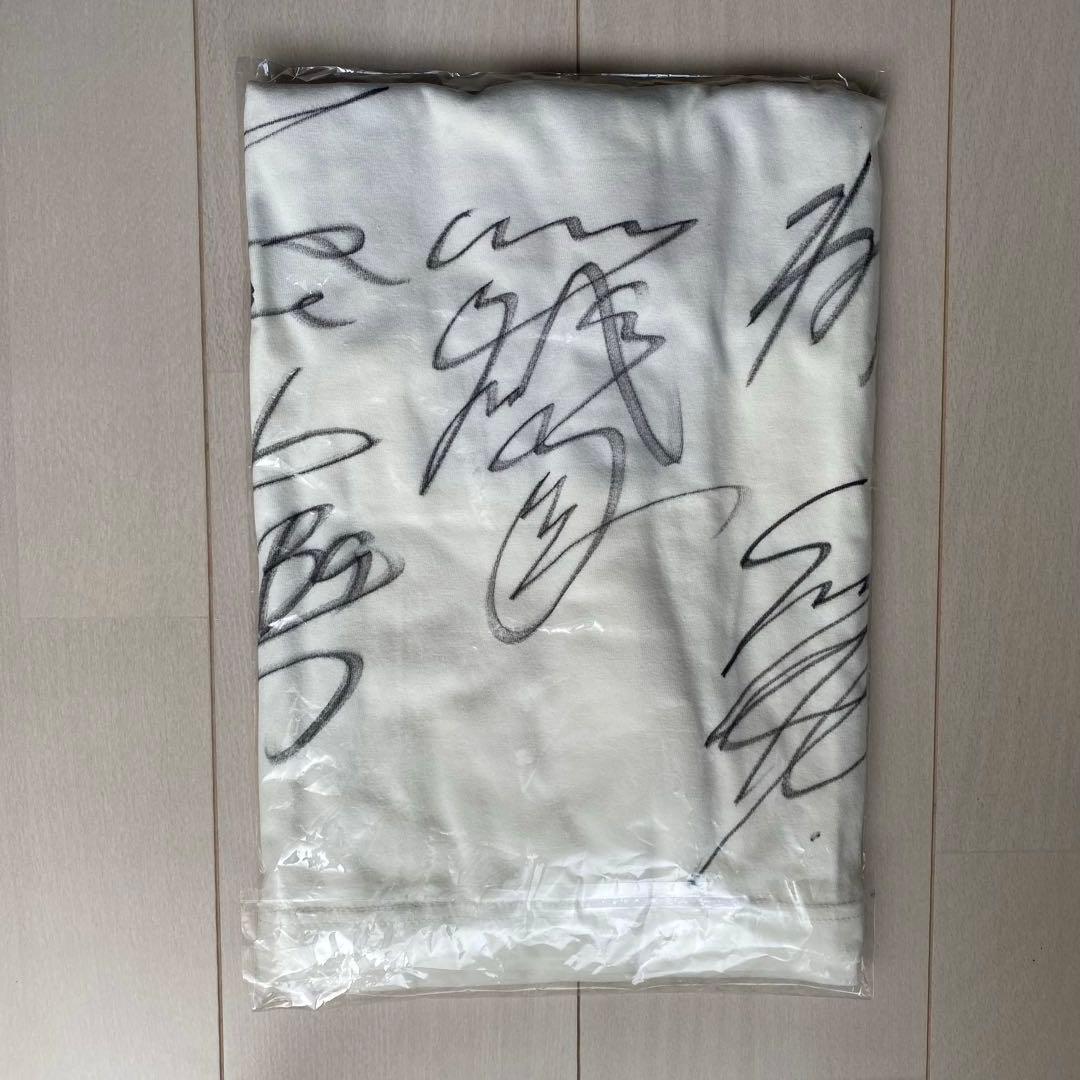 し*読様 Novelbright メンバーフルサイン入りTシャツ Lサイズ ホワ