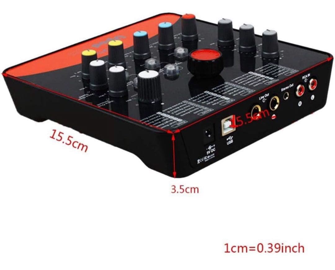 1 セット Upod プロフェッショナル外部サウンドカードマイク 48V USB