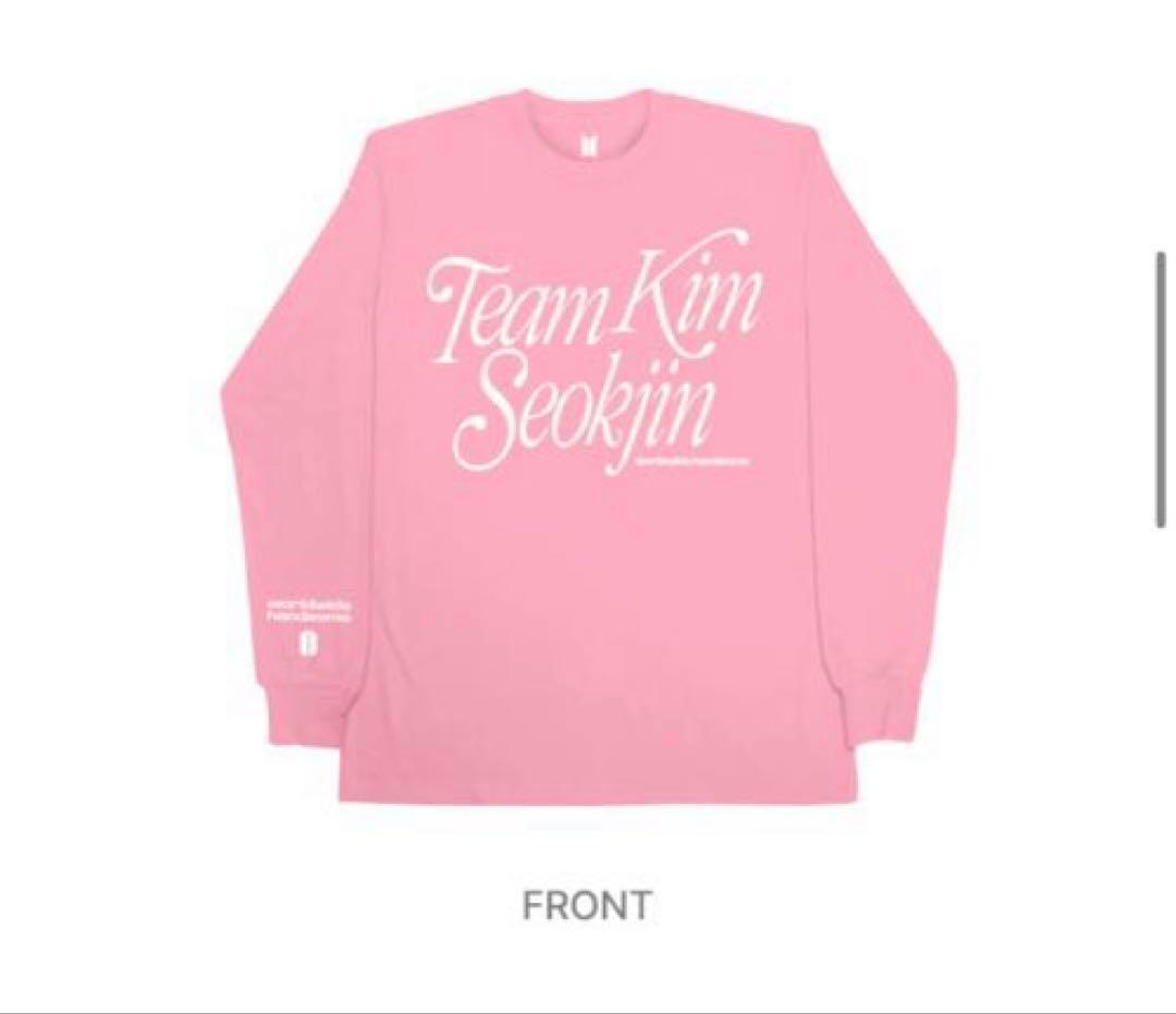 BTS Jin Team Kim Seokjin 長袖Tシャツ・XLピンク・新品