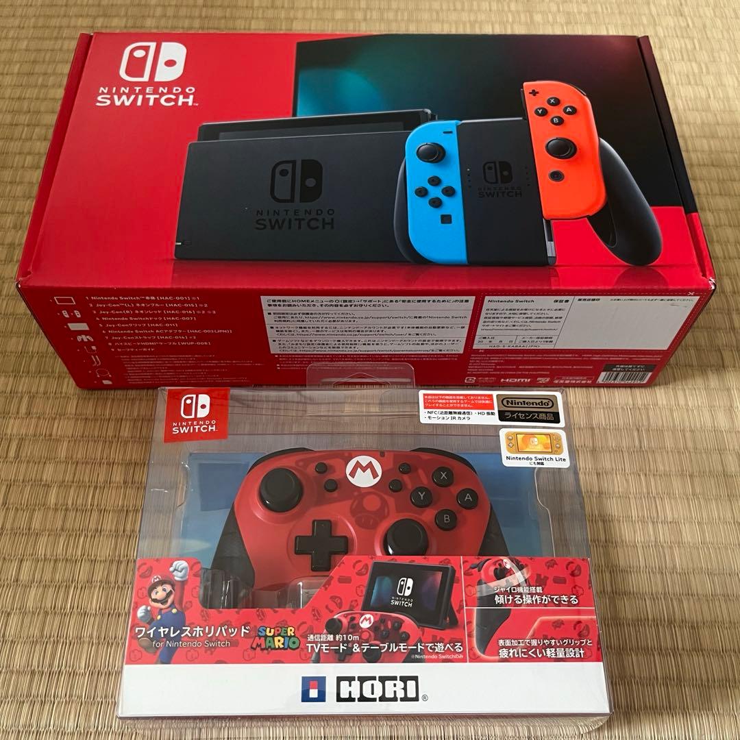 【おまけ付】Nintendo Switch ネオンブルー/ネオンレッド 本体
