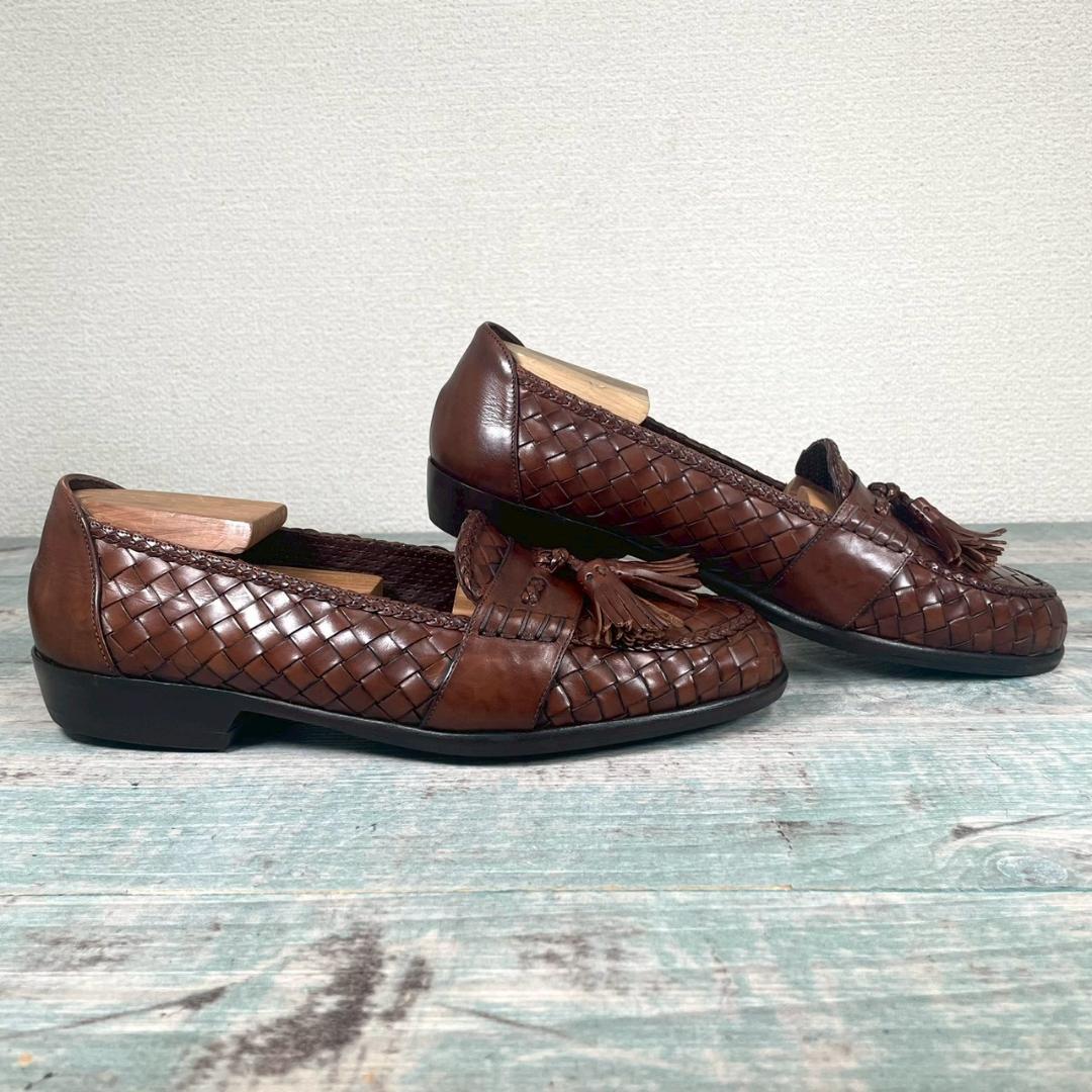 超美品 COLE HAAN 最高級ライン 編込み タッセルローファー