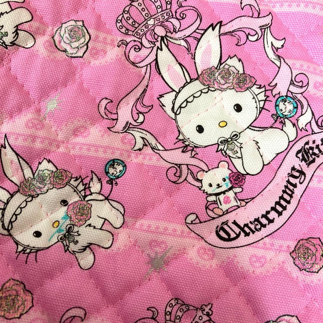 チャーミーキティ　ウサミミ　トートバッグ　生地　ハギレ　平成レトロ　当時物　レア