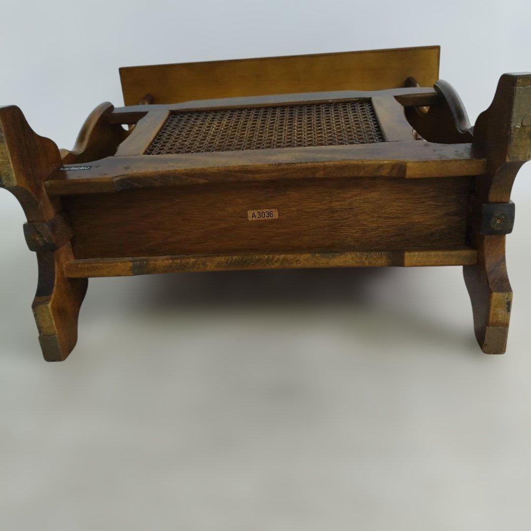 【引取り歓迎】カリモク コロニアル サイドテーブル マガジンラック付き