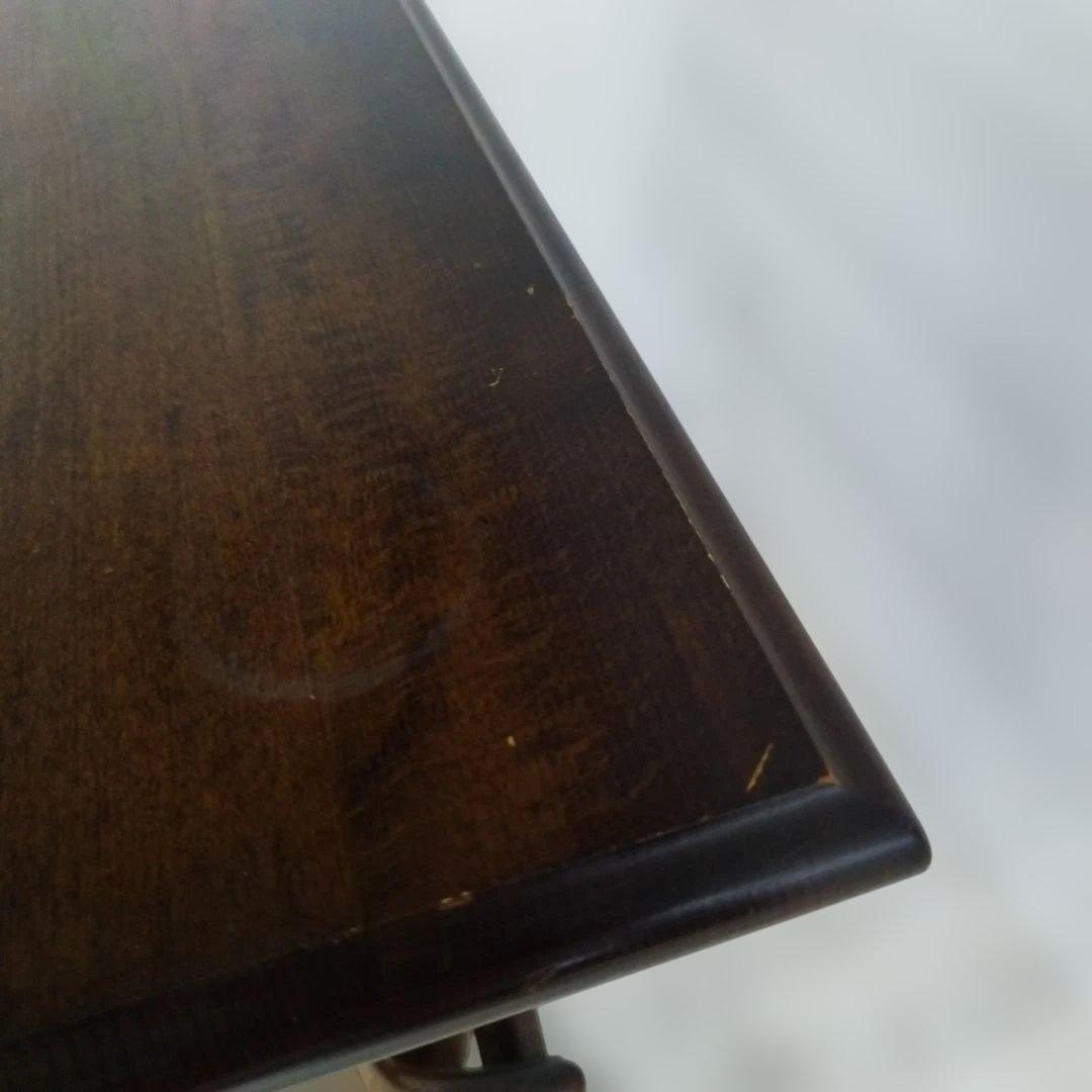 【引取り歓迎】カリモク コロニアル サイドテーブル マガジンラック付き