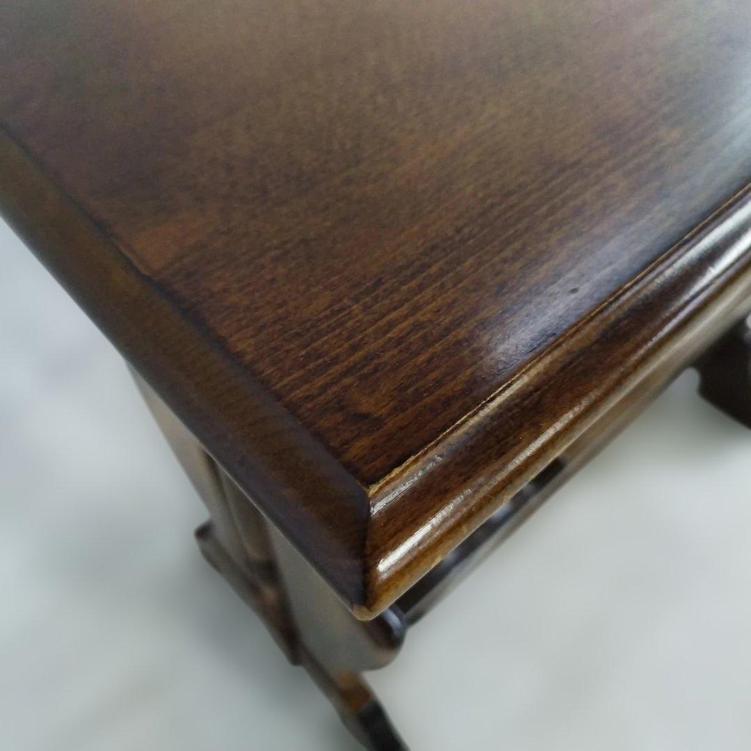 【引取り歓迎】カリモク コロニアル サイドテーブル マガジンラック付き